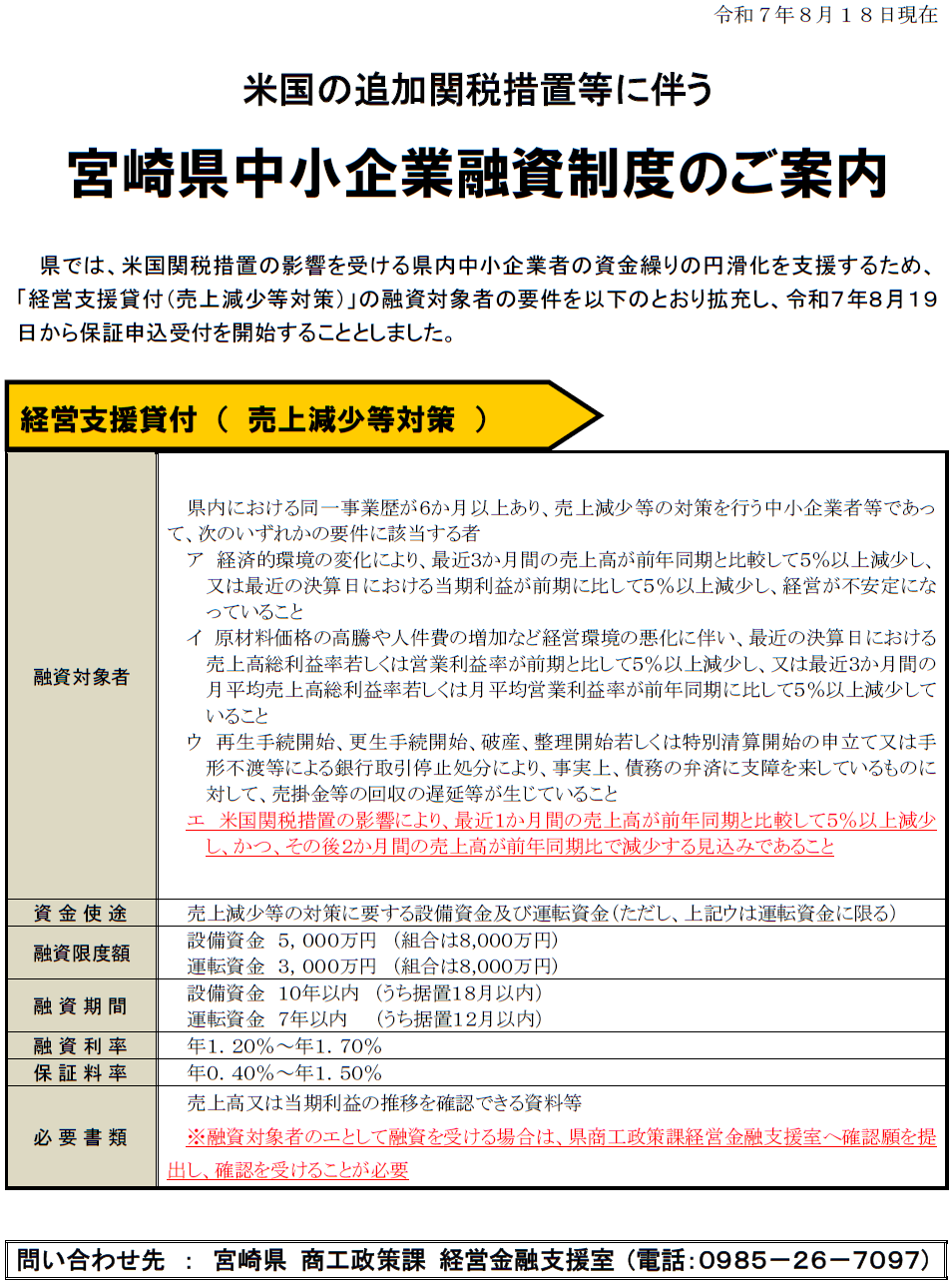 チラシ（売上減少等対策）