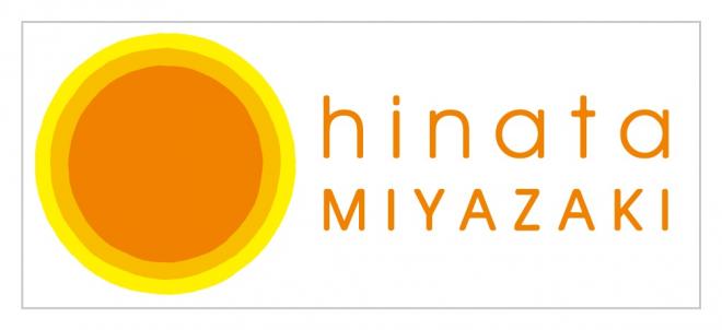 「hinata MIYAZAKI」ロゴマーク画像（横）