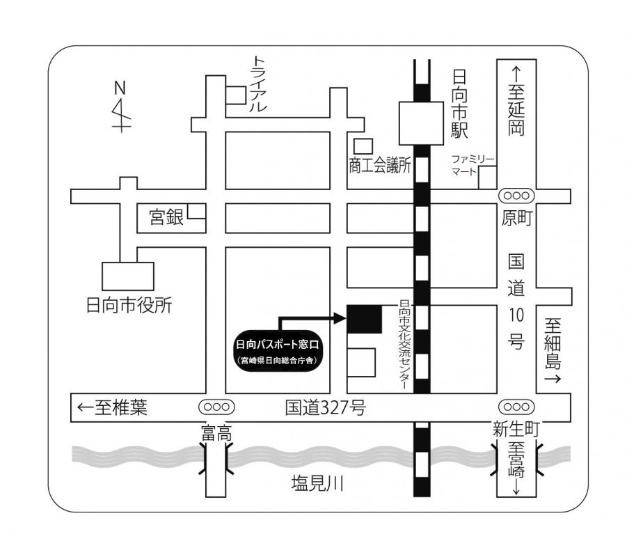 日向県税総務事務所_周辺地図