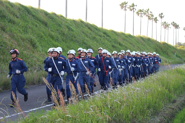 大規模災害対応訓練の実施風景写真