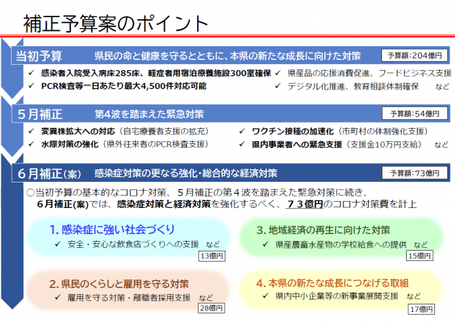 補正予算案のポイント