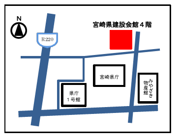 宮崎県建築士事務所協会の地図宮崎県宮崎市橘通東2丁目9番19号宮崎県建設会館4階