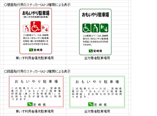 おもいやり駐車場表示ステッカー