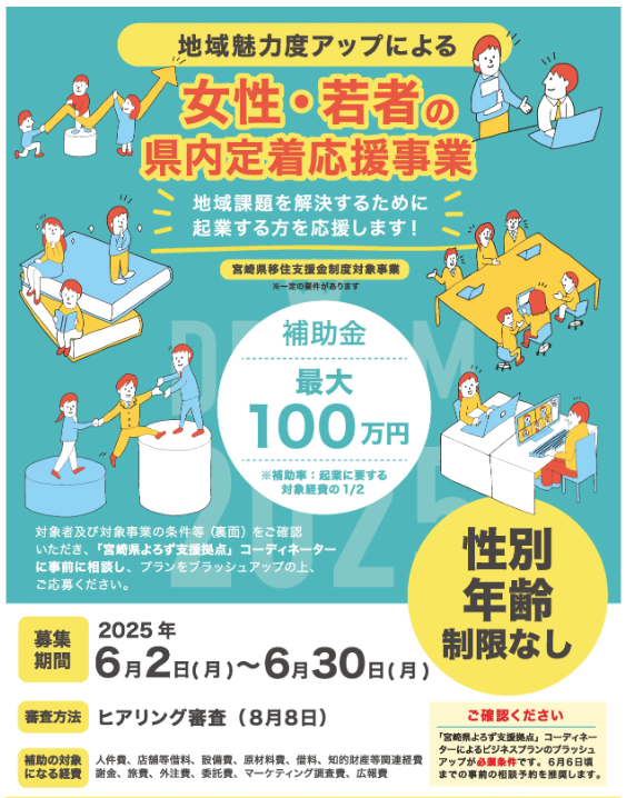 女性・若者の県内定着応援事業チラシ画像