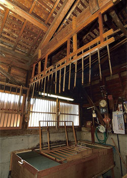 佐々木さんの作業場