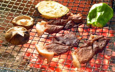 いのししの塩焼き