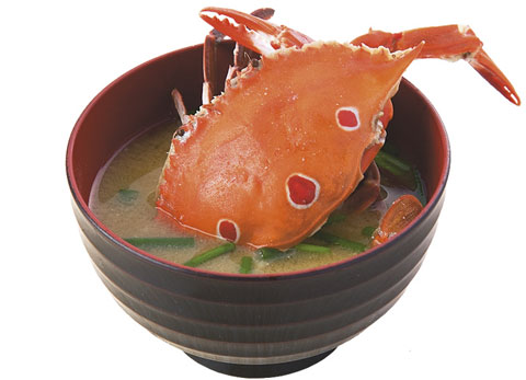 ミツホシガザミの味噌汁