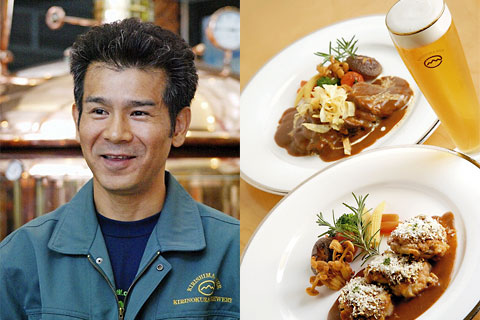 大山卓也さんとレストランメニュー