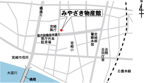 みやざき物産館地図