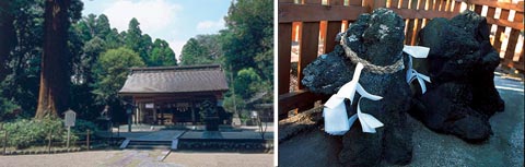 狭野神社と産場石